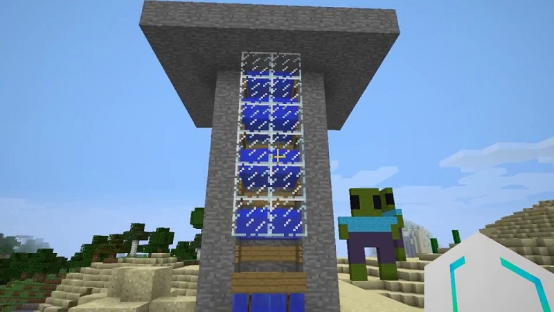 How to make a water elevator in Minecraft